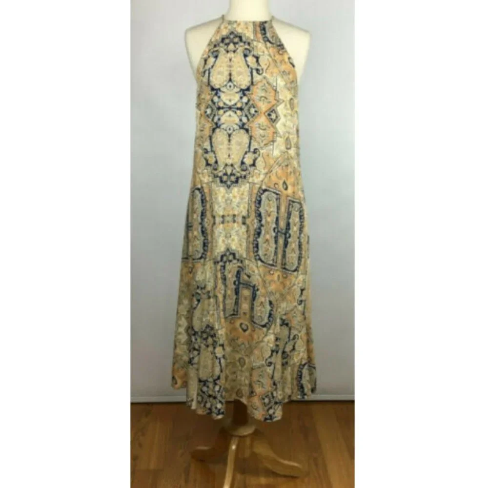New Geometric Print Sleeveless Maxi Dress NWOT - Picture 3 of 6